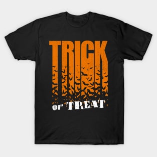 Trick or treat bats lettering T-Shirt